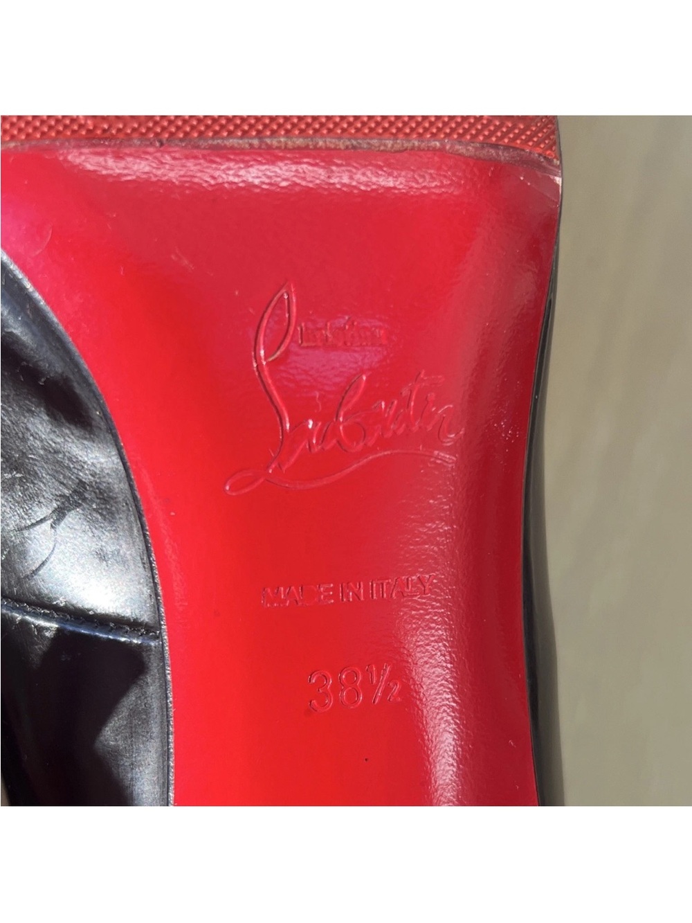 Christian Louboutin Black Patent Calf Leather Pigalle 85 Pump EU 38.5 - Picture 12 of 13